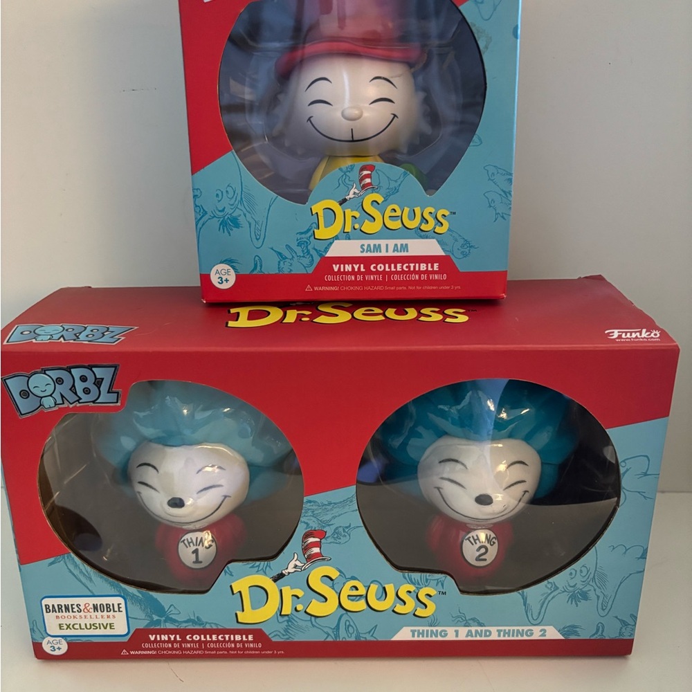 Funko Dr. Seuss Sam I Am and Thing 1 and Thing 2 Vinyl Collectibles